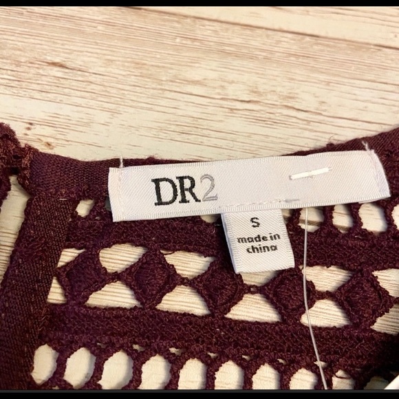 NWT DR2 by Daniel Rainn Wine Longsleeve Top S - Picture 5 of 6